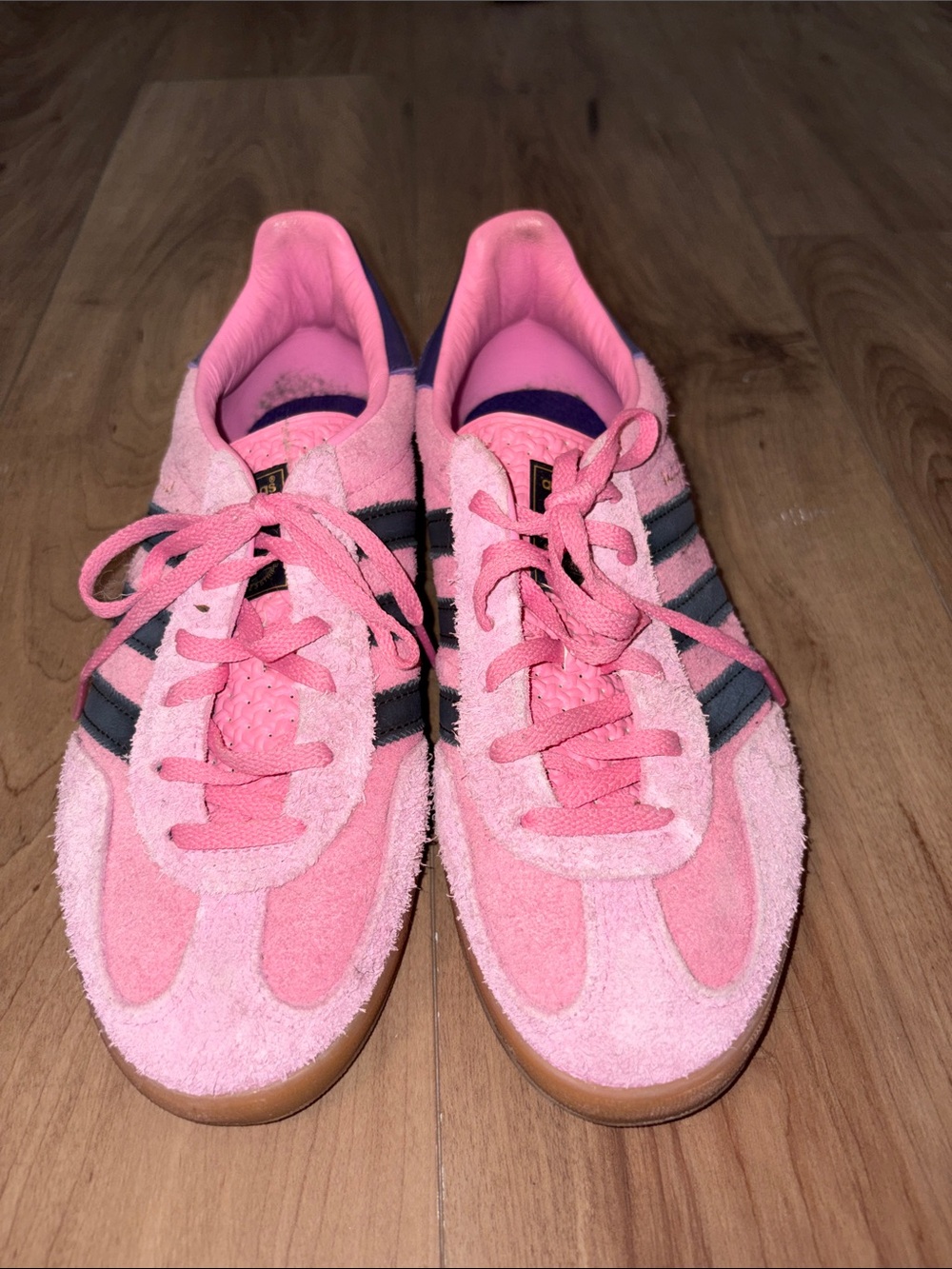 Adidas Pink Suede Women's Sneakers with Contrast Stripes